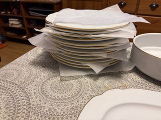 Vajilla Porcelana Bidasoa gama alta Filo Oro 24k