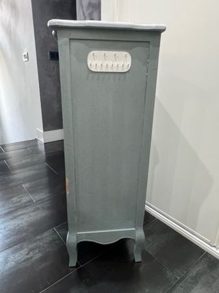 Cómoda y Mesilla Gris Estilo Francés