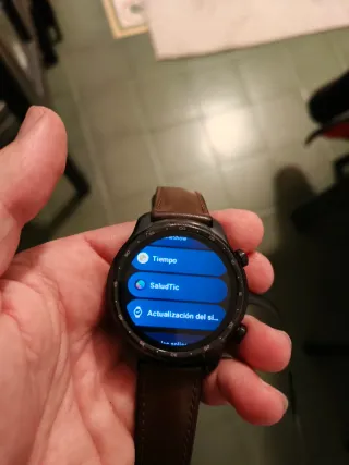 TIcwatch pro 3 Reloj Inteligente Negro y Marrón