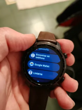 TIcwatch pro 3 Reloj Inteligente Negro y Marrón