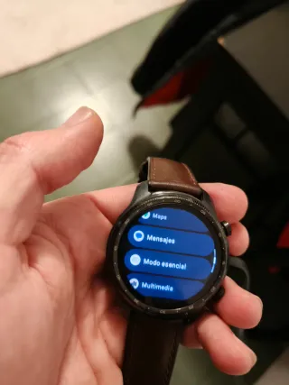 TIcwatch pro 3 Reloj Inteligente Negro y Marrón
