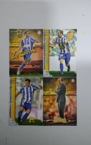 Cromos Deportivo de la Coruña varios años