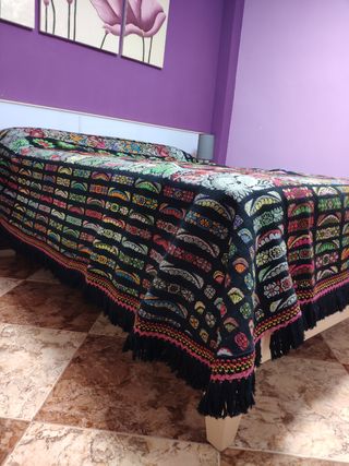 Colcha flores Vintage