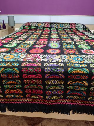 Colcha flores Vintage