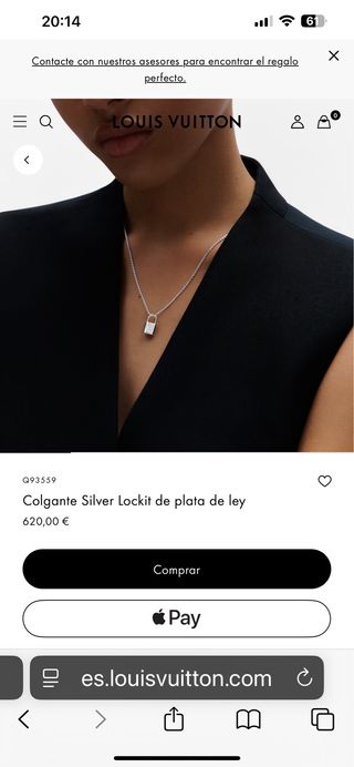 Colgante Louis Vuitton Plata