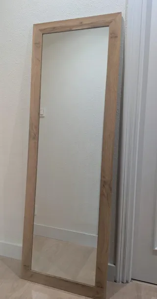 Espejo de pared madera y cristal