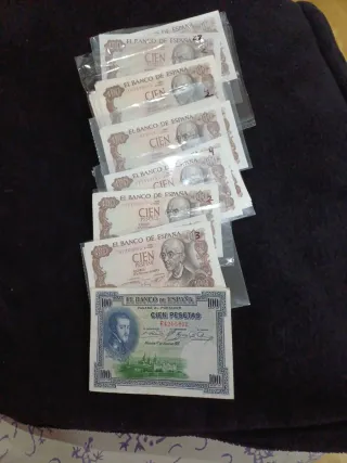 46 Billetes de 100 Pesetas El Banco de España