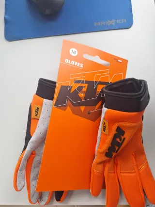 Guantes KTM Talla M Naranja y Gris