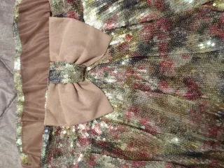 Falda lentejuelas doradas y multicolor