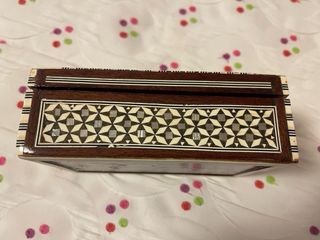 Caja joyero madera nacar artesanal