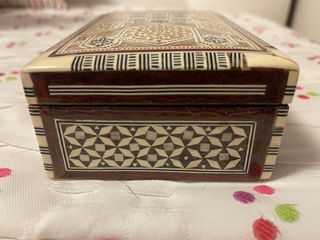 Caja joyero madera nacar artesanal