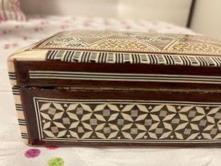 Caja joyero madera nacar artesanal