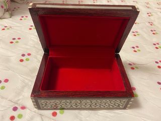 Caja joyero madera nacar artesanal