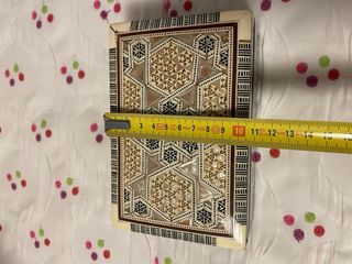 Caja joyero madera nacar artesanal