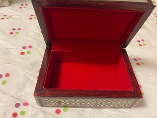 Caja joyero madera nacar artesanal