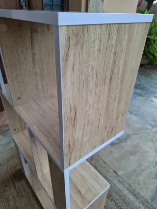 Estantería Librería Madera Beige y Marrón