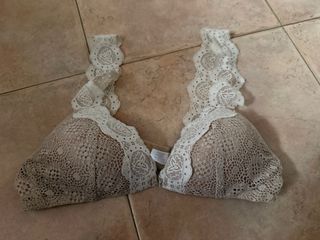 Reggiseno Pura in pizzo beige senza ferretto