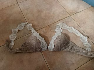 Reggiseno Pura in pizzo beige senza ferretto