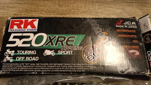 Cadena RK 520 XW-Ring XRE Moto.Cuesta 110€.Nueva