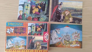 Lote 14 Puzzles Infantiles Disney y Looney Tunes