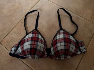 Yamamay reggiseno senza ferretto a quadri rossi