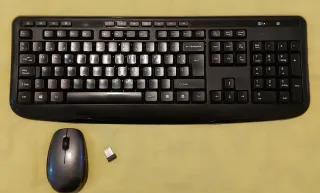 Teclado y Ratón Inalámbrico Negro/Gris