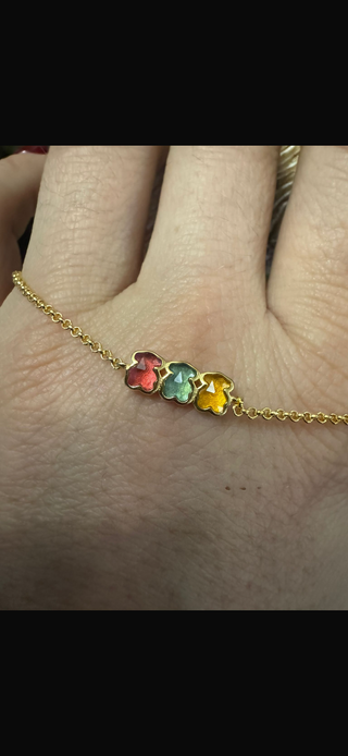 Pulsera plata 3 osos