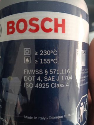 LOTE 8 X 500ml, LIQUIDOS DE FRENOS BOSCH DOT 4