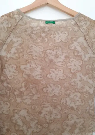 Camiseta Gasa Estampada Benetton Talla M