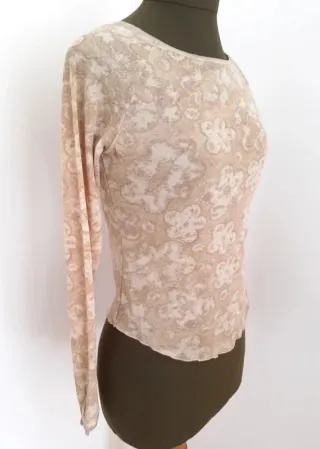 Camiseta Gasa Estampada Benetton Talla M