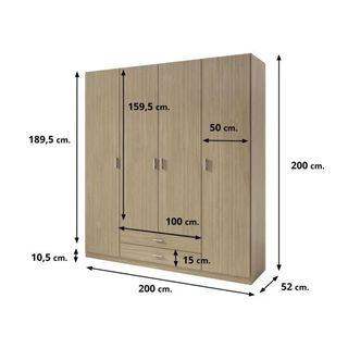 Armario con 4 puertas y 2 Cajones nuevo Cambrian