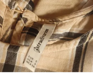 Camisa Stradivarius Cuadros Talla S