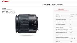 Objetivo Canon EF 80-200mm