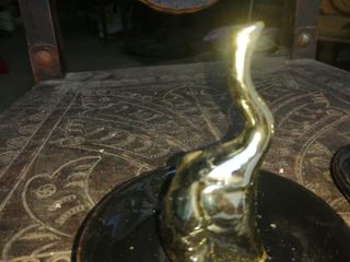 Conjunto 2 peças decorativas elefante dourado