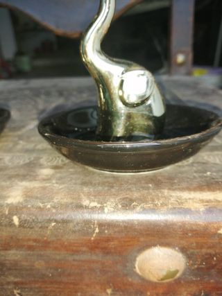 Conjunto 2 peças decorativas elefante dourado