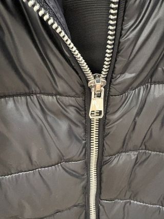 Abrigo plumífero largo Mango Negro Talla L