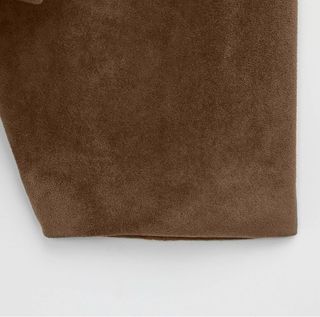 Chaqueta marrón efecto ante