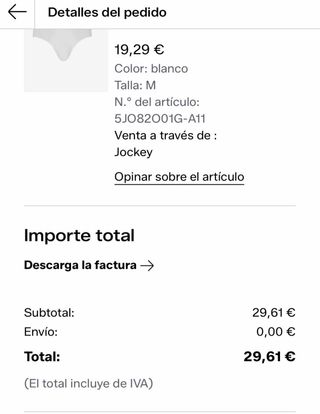 Slip Jockey Hombre Talla M Blanco