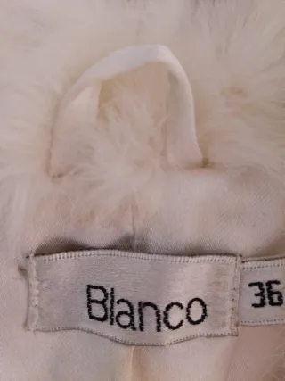 Blanco Chaqueta Blanca Peluda