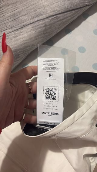 Pantaloni cargo Stone Island bianchi