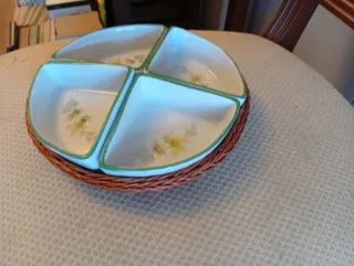 Plato Aperitivos Cerámica y Madera