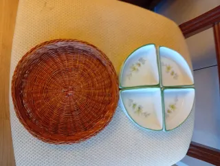 Plato Aperitivos Cerámica y Madera