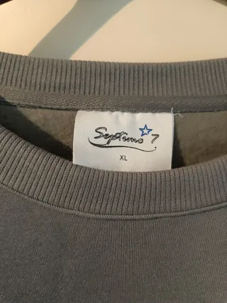 Sudadera gris con estampado de paisaje