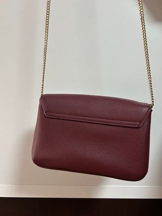 Bolso Mango Burdeos Cadena Dorada