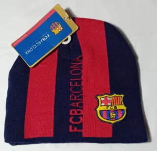 Gorro FC Barcelona Rayas Azul y Rojo