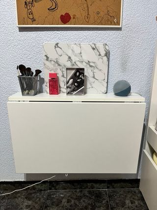 Mesa y Silla Plegable Blanca IKEA