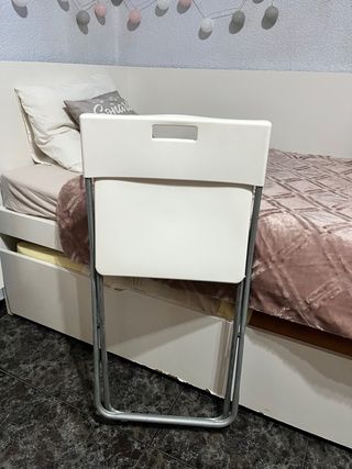 Mesa y Silla Plegable Blanca IKEA