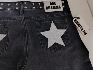 Pantalón One Dilemma estrellas plateadas