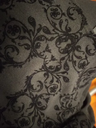 Vestido negro bordado talla única