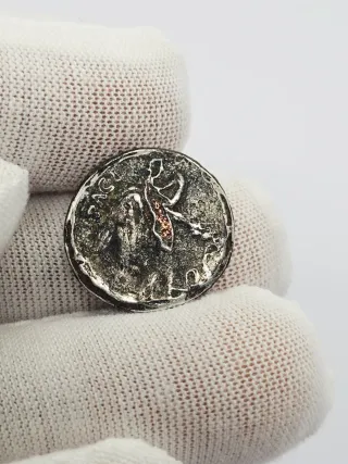 Denario romano original de Claudio I (41-54 d.C.)